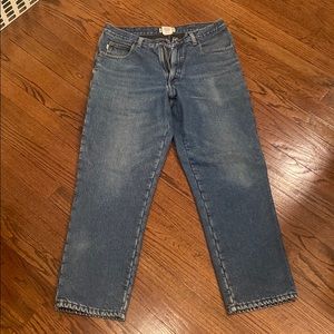 LL bean fleece lined jeans size 34x29